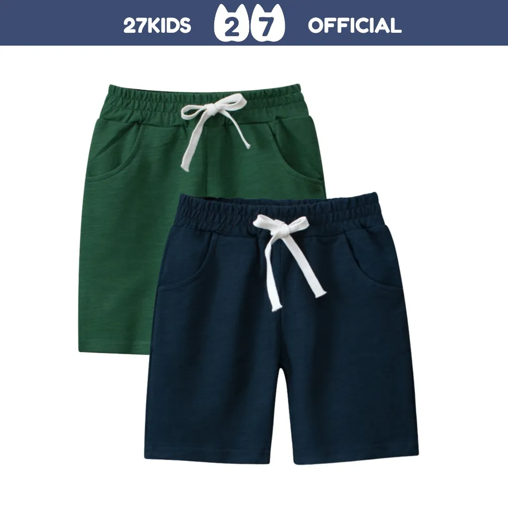 Ảnh Quần short bé trai 27Kids sooc đùi thể thao nam vải Cotton cho trẻ từ 2-10 tuổi BSPS3 1