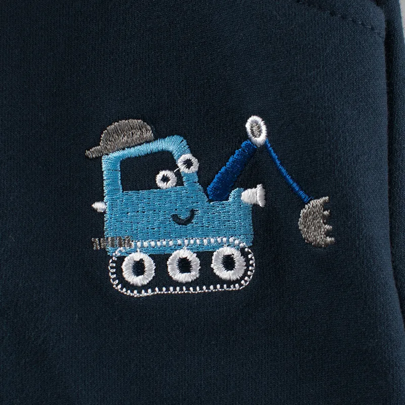 Ảnh Quần short bé trai hàn quốc thêu oto khủng long chất cotton mền mịn cho bé SKIDS 3