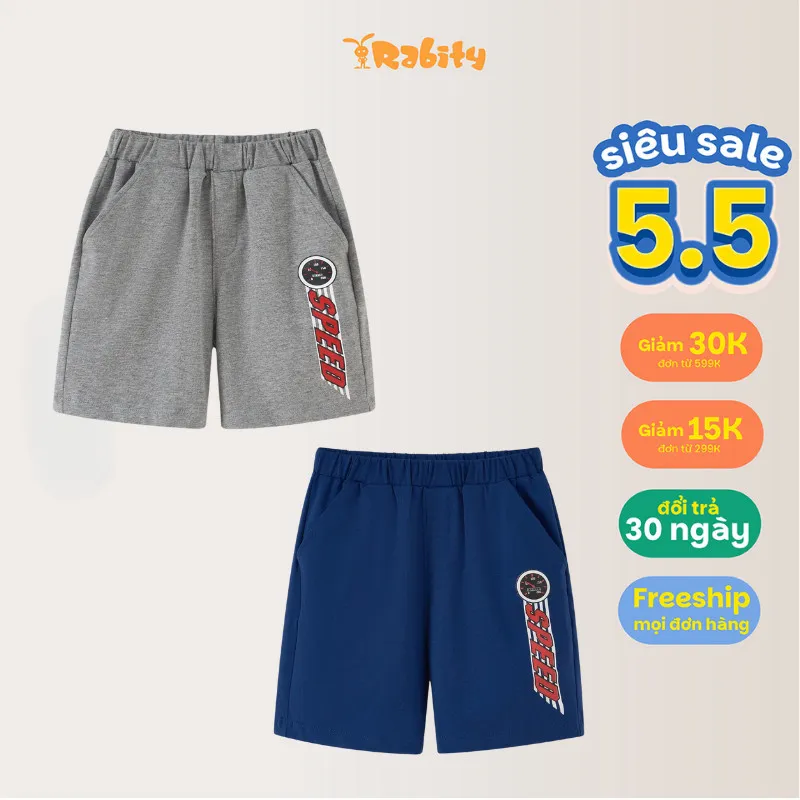 Ảnh Quần short bé trai Rabity cotton co giãn thoáng mát 91074 1