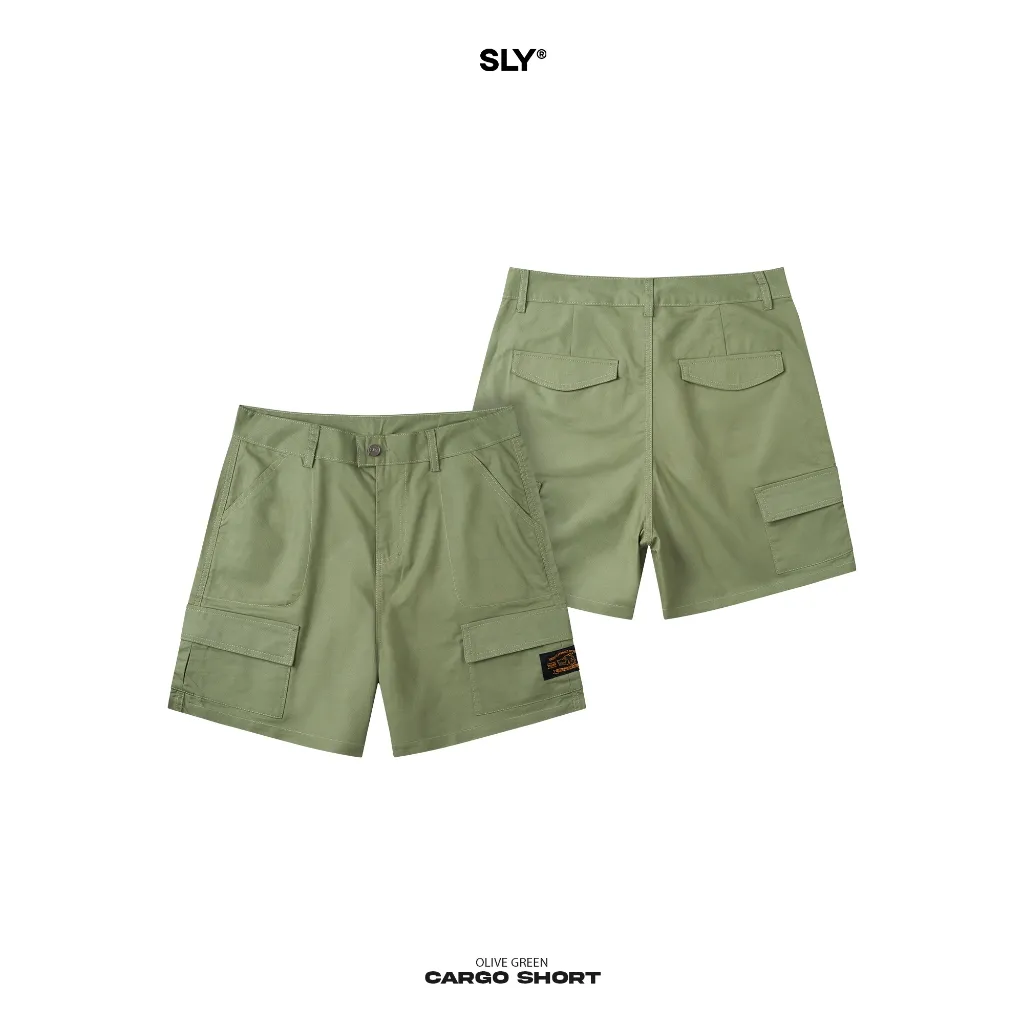 Ảnh Quần Short Cargo Kaki SLY màu Olive / Black 4
