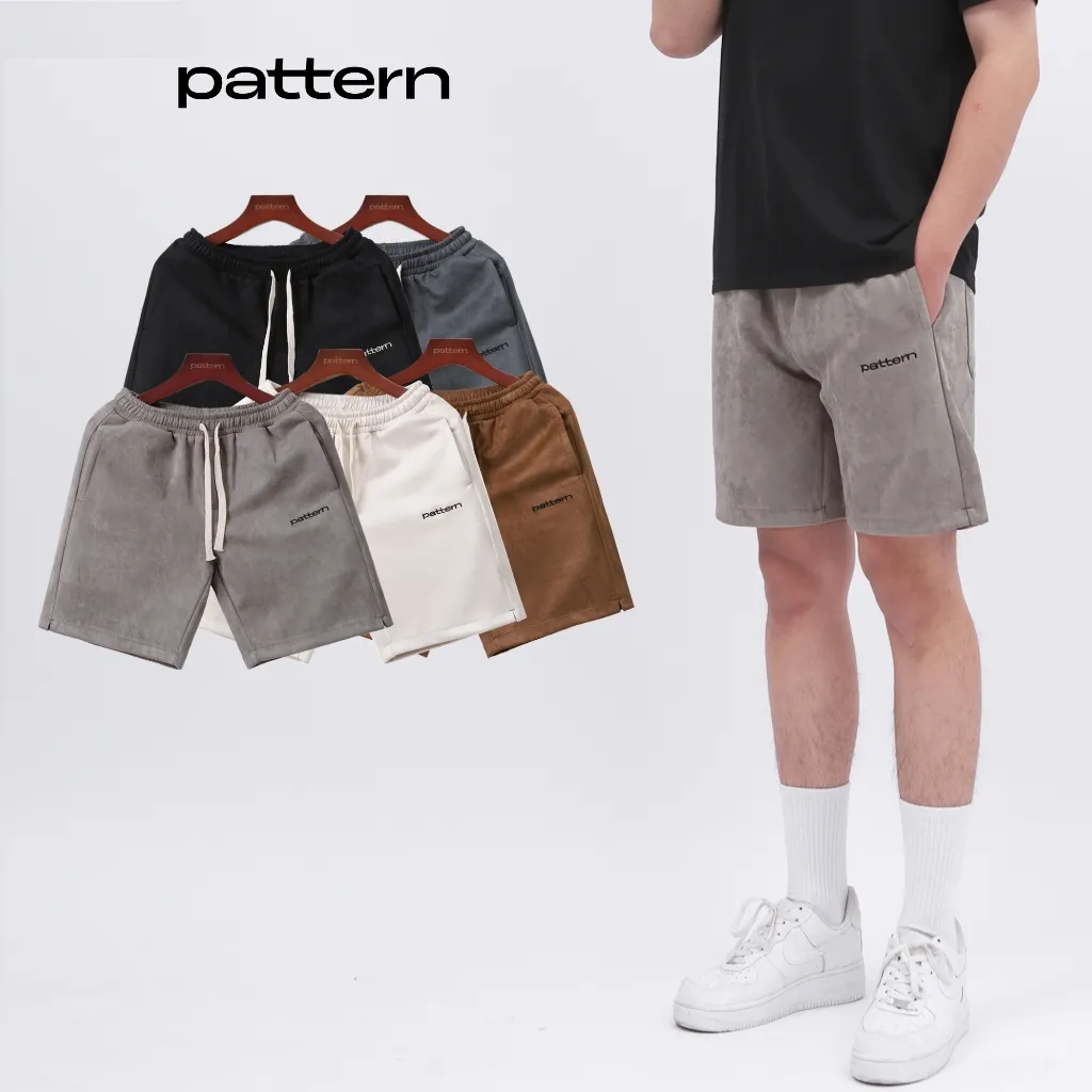 Ảnh Quần short da lộn basic PATTERN PQ017 1