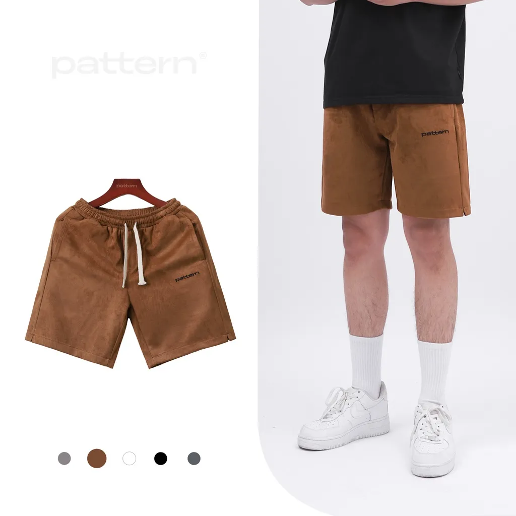 Ảnh Quần short da lộn basic PATTERN PQ017 3