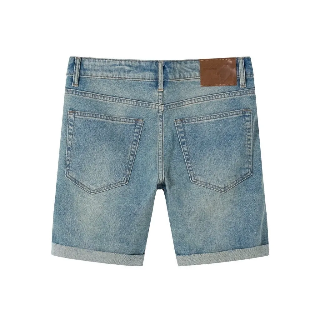 Ảnh Quần Short Denim Nam Basic 5-pocket Ripped Wash Form Slim-fit QSID0228 3