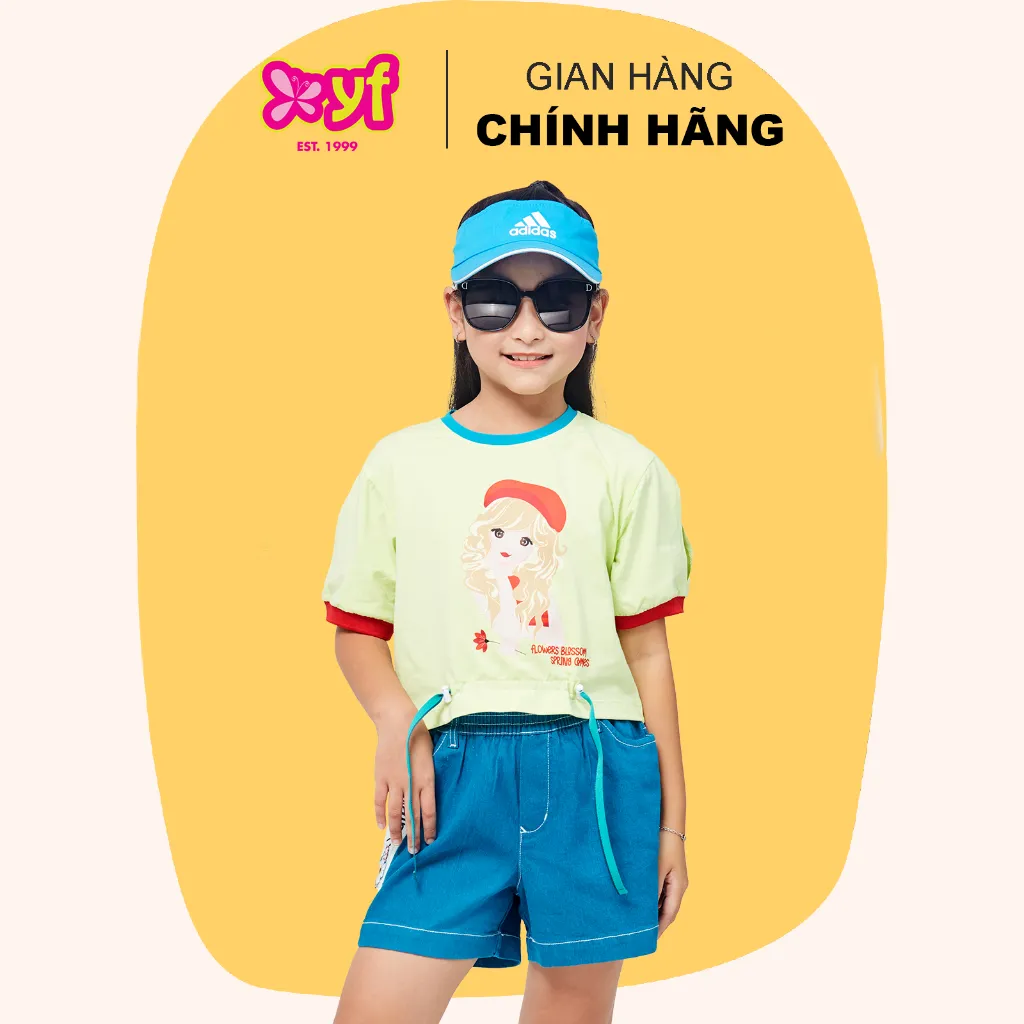 Ảnh Quần Short Jean Lưng Thun Năng Động Cho Bé Gái Từ 18-55 KG Chất Vải Mềm Thoải Mái YQX051-2 2