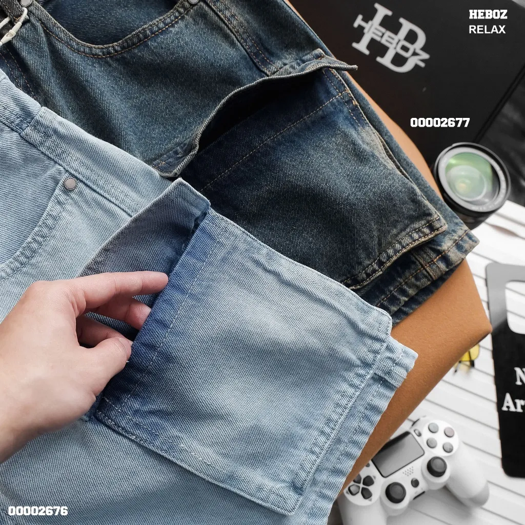 Ảnh Quần short jean nam Heboz cargo S020, quần đùi nam denim cao cấp - 00002676 1