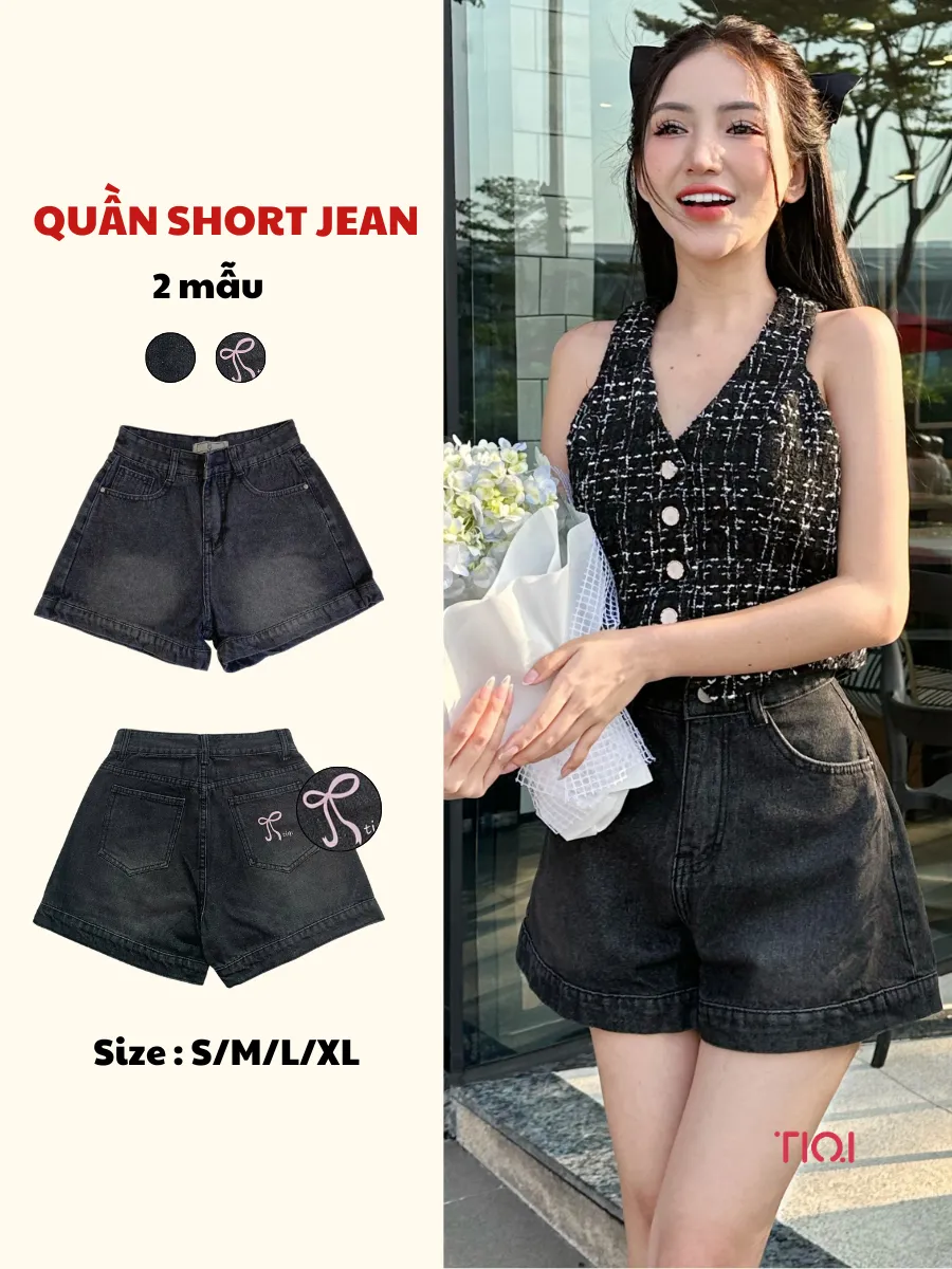 Ảnh Quần short jean nữ lưng cao TiQi Jeans S1-287 1
