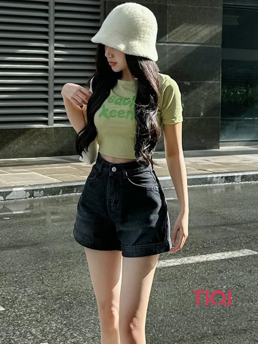 Ảnh Quần short jean nữ lưng cao TiQi Jeans S1-287 4