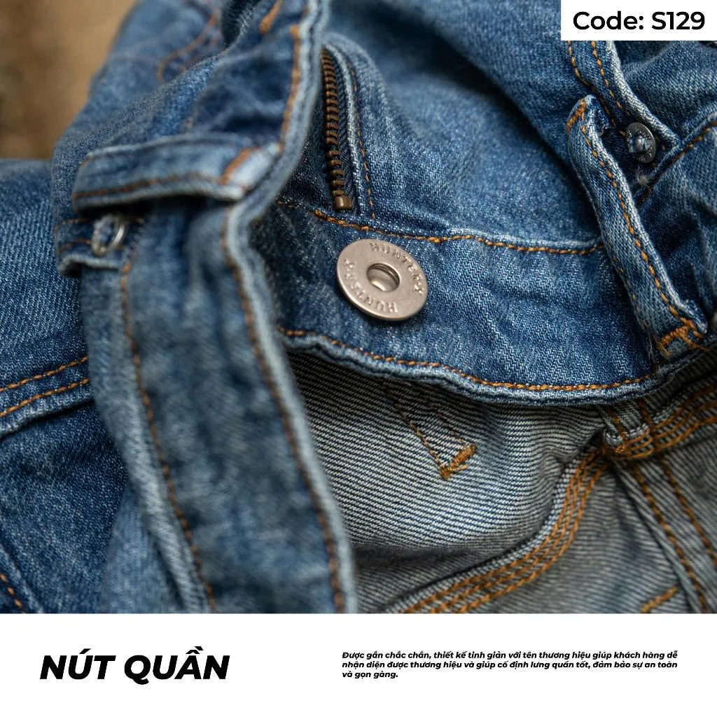 Ảnh Quần Short Jeans Nam Xanh Wash Sáng S129 Denim Spandex Co Giãn Just Men Thời Trang Nam 4