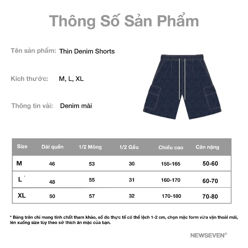 Ảnh Quần Short Jeans NEWSEVEN Thin Denim QS.323 1