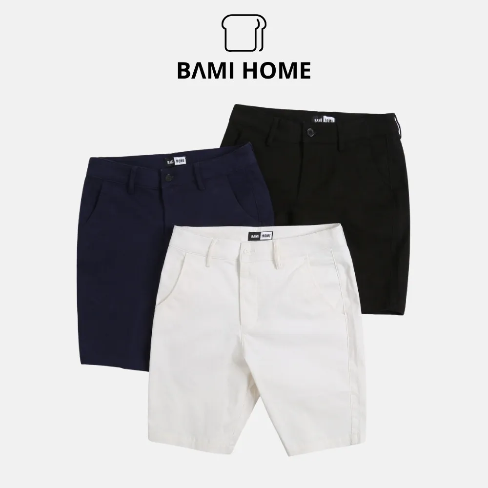 Ảnh Quần short kaki cao cấp sợi spandex BAMI HOME vải mềm mịn form thoải mái dễ phối đồ QK08 1