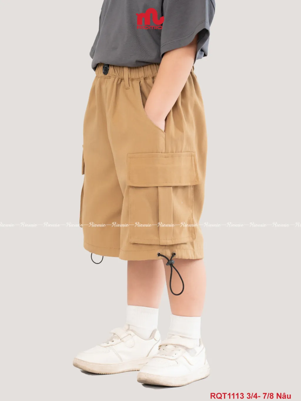 Ảnh Quần short kaki cho bé trai RIOMIO chất liệu cao cấp, thiết kế thời trang RQT1113 1