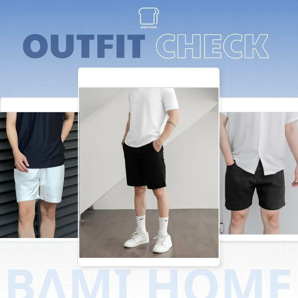 Ảnh Quần short kaki jean Cotton BAMIHOME, form regular fit thoải mái, thoáng mát QK09 3