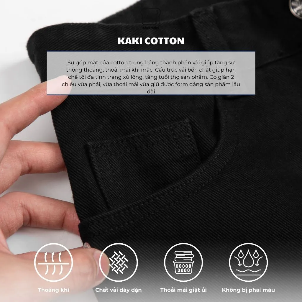 Ảnh Quần short kaki nam BAMIHOME vải jean Cotton , form regular fit thoải mái, thoáng mát QK16 4