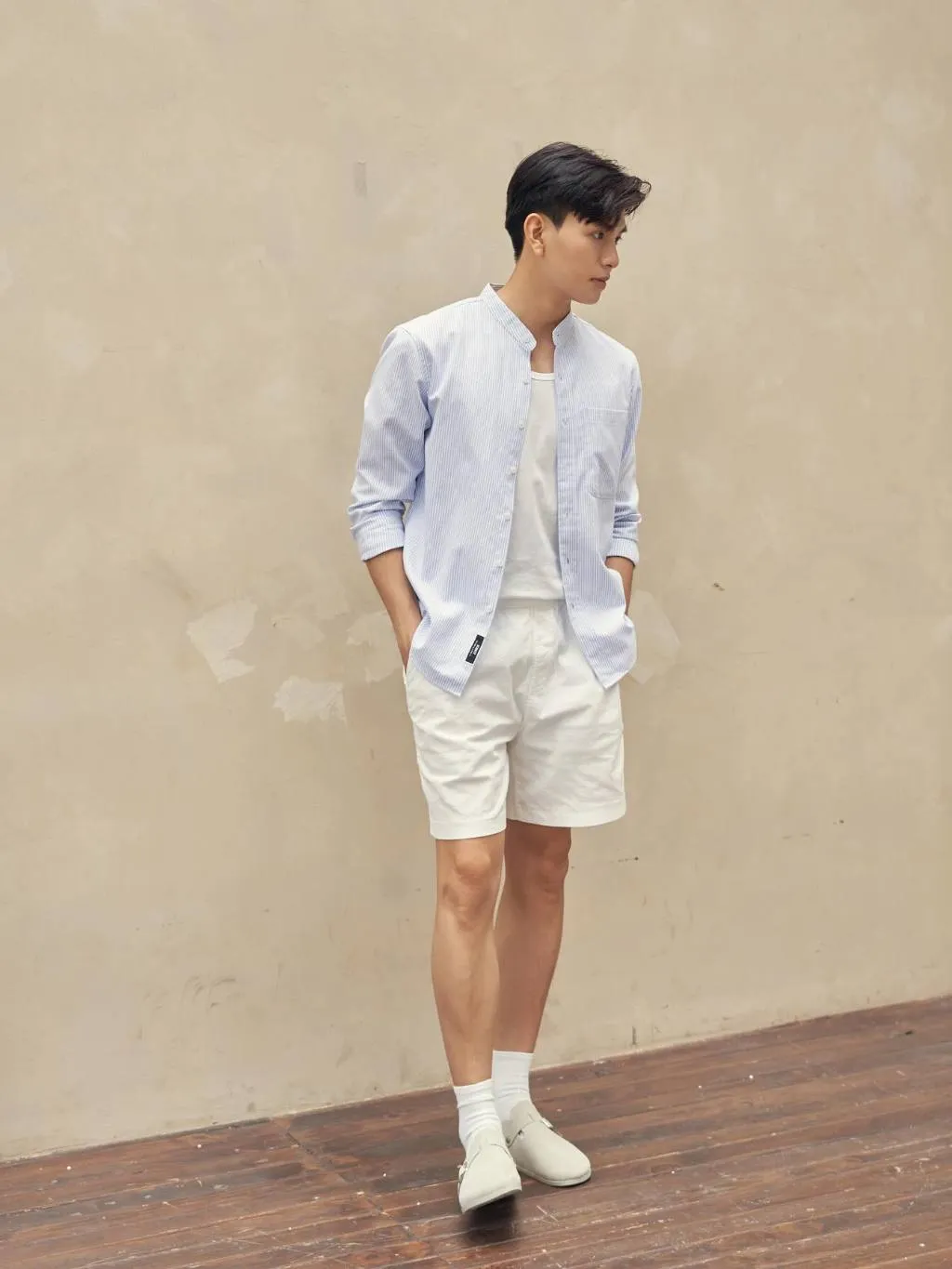 Ảnh Quần short kaki nam DENIMST 2512, phong cách Hàn Quốc tối giản và lịch thiệp, đủ size tới 98kg 4