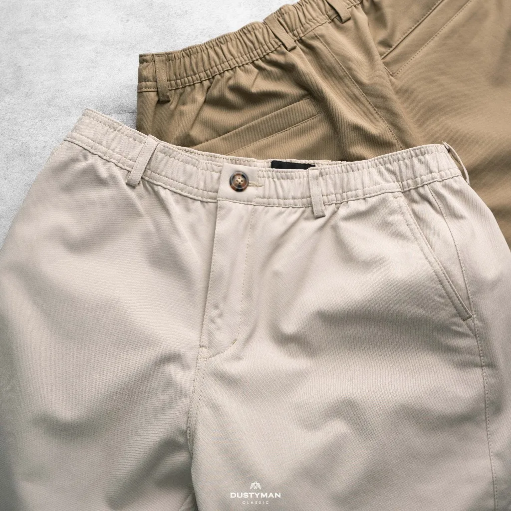 Ảnh Quần Short Kaki Nam Gwen Dustyman, Chất Kaki Mềm Mịn, Chống Nhăn, Bền Màu, Co Dãn Tốt 2