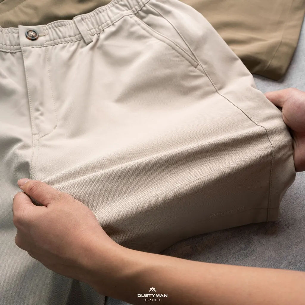 Ảnh Quần Short Kaki Nam Gwen Dustyman, Chất Kaki Mềm Mịn, Chống Nhăn, Bền Màu, Co Dãn Tốt 3