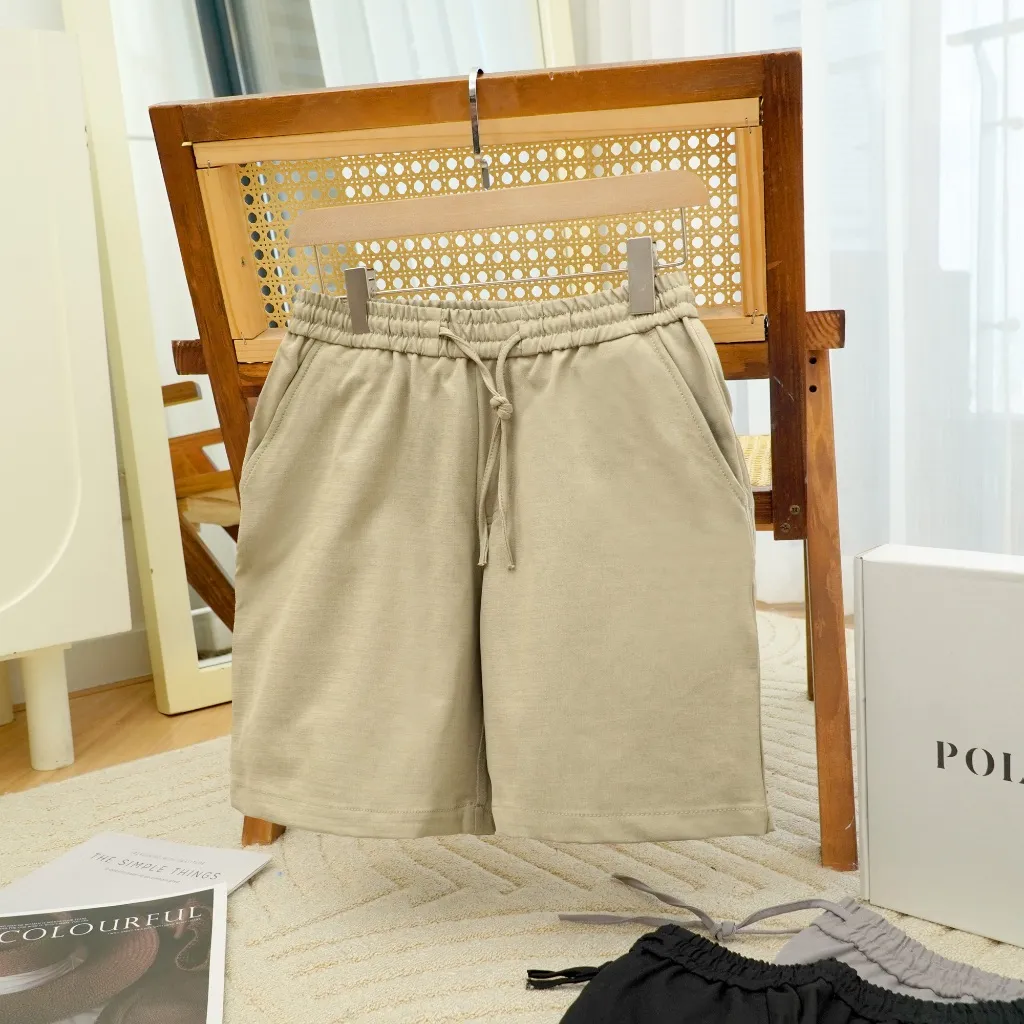Ảnh Quần Short Kaki Nam, Lưng Thun Dây Rút, Form Trên Gối, Chất Kaki Giãn 4 Chiều. Short Kaki POLYS 3