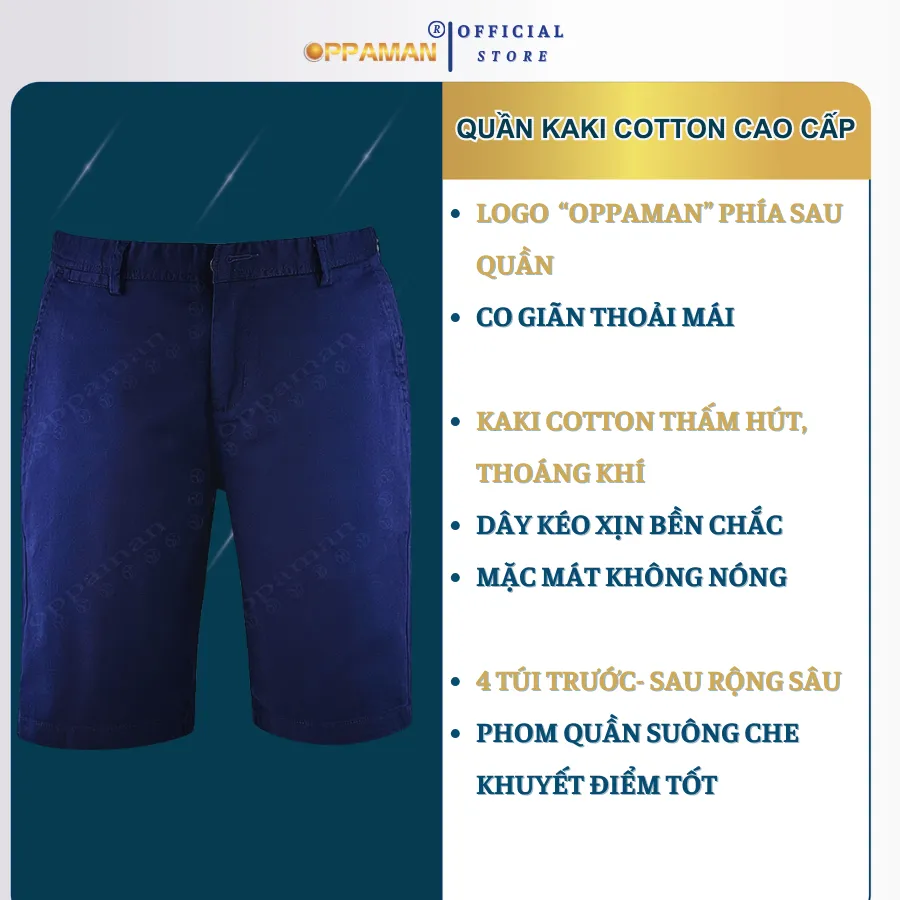 Ảnh Quần short kaki nam quần sọt nam quần sóc nam kaki cotton basic cao cấp co giãn dày OS1 OPPAMAN 1