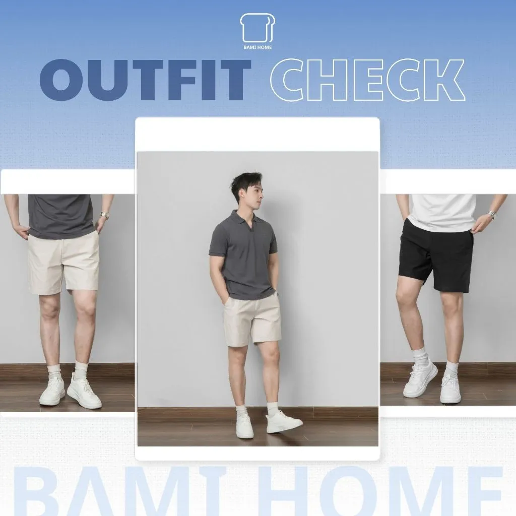 Ảnh Quần short kaki nam SEREIN BAMI HOME chất liệu kaki cotton, form trên gối, phong cách Hàn Quốc QK15 3