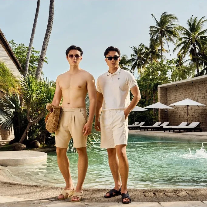 Ảnh Quần Short Kaki Sidetab Xếp Ly Form Regular 4MEN QS069 vải mềm, thoáng mát, trẻ trung, năng động 2