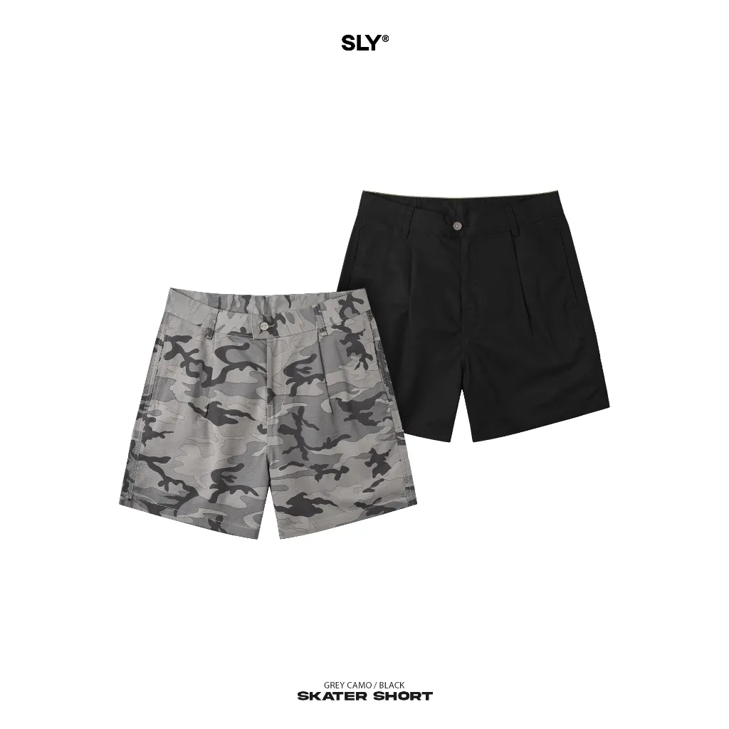 Ảnh Quần Short Kaki SLY Skater Black / Camo Grey 1