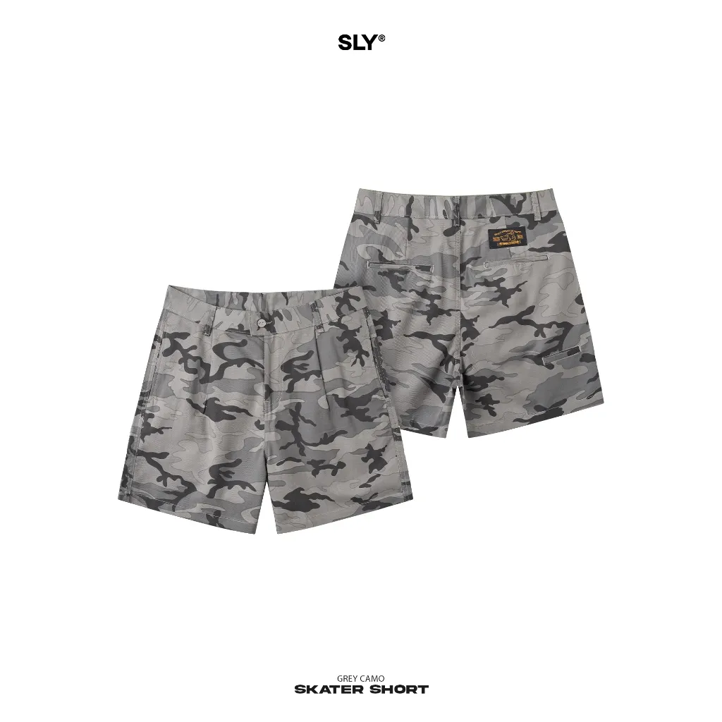Ảnh Quần Short Kaki SLY Skater Black / Camo Grey 2