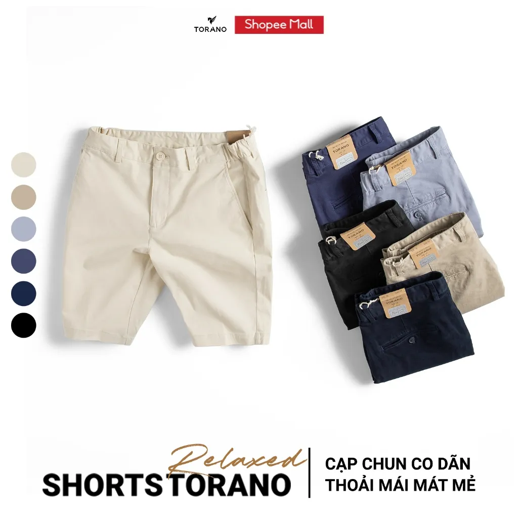 Ảnh Quần short kaki TORANO, form basic, bọc viền dây dệt sườn, chất liệu cao cấp, bền màu 1