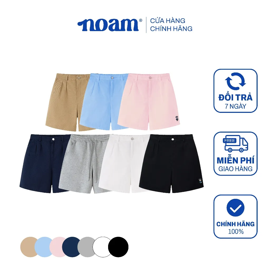 Ảnh Quần Short Kaki Unisex NOAM Original Fox - Màu Đen/ Trắng/ Xanh navy 1