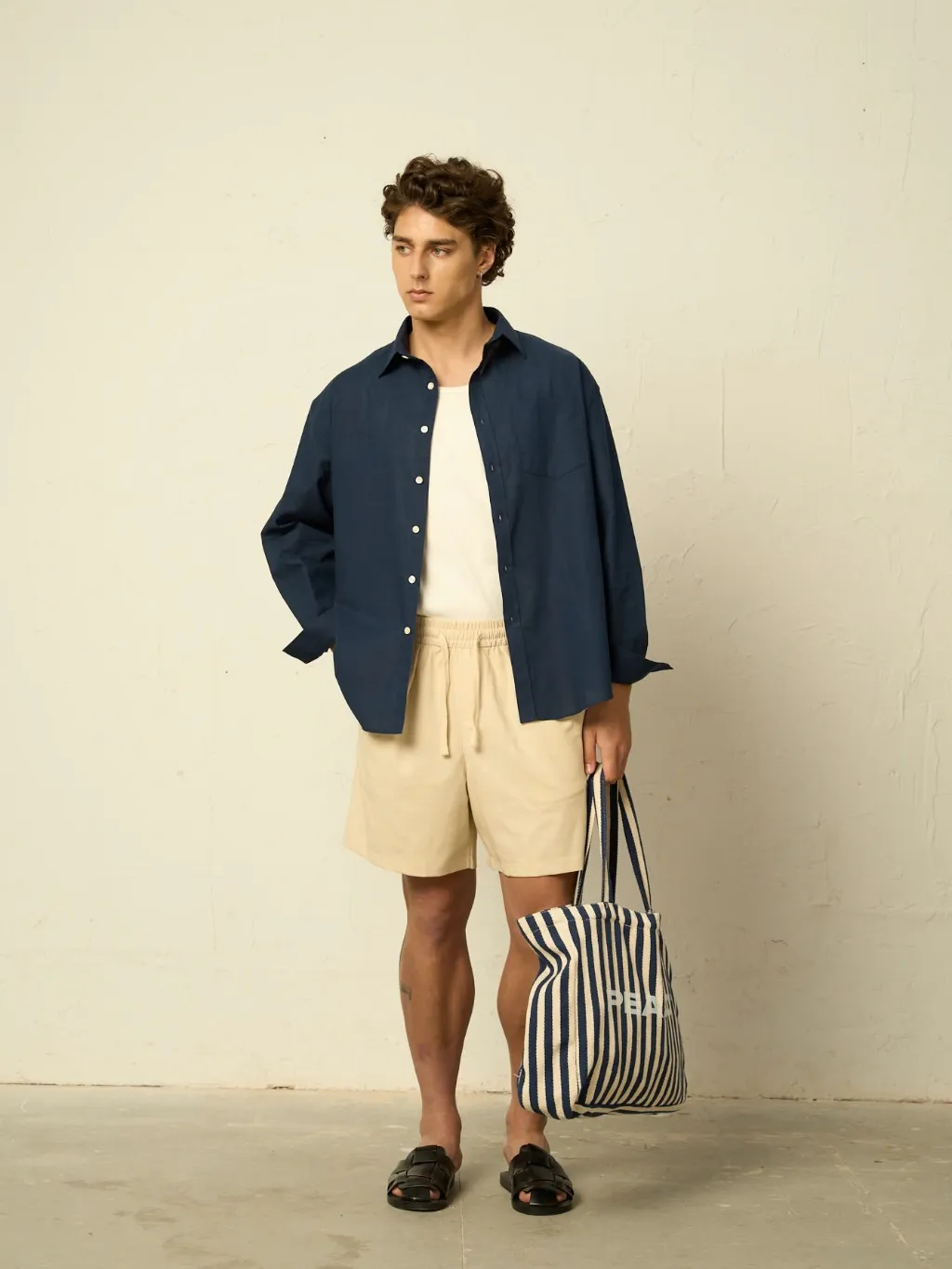 Ảnh Quần short linen rayon PEALO thoáng mát mềm mại tạo cảm giác thoải mái phong cách trẻ trung 2