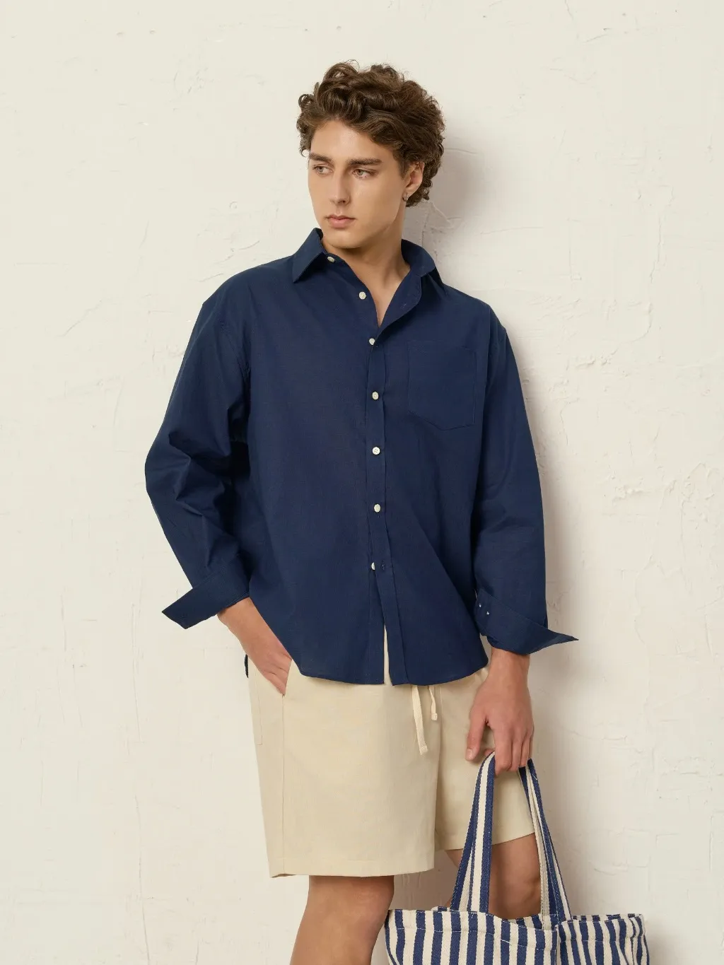 Ảnh Quần short linen rayon PEALO thoáng mát mềm mại tạo cảm giác thoải mái phong cách trẻ trung 3