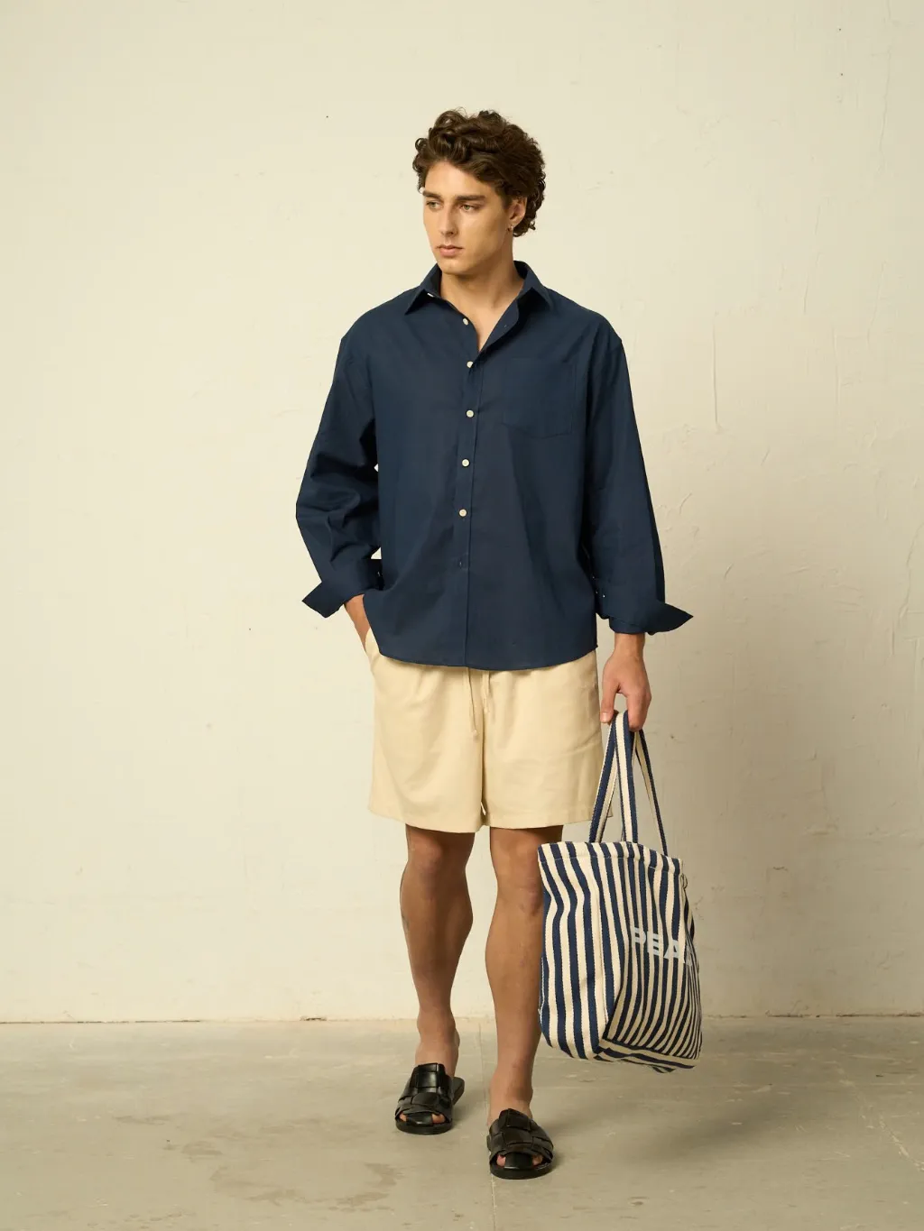 Ảnh Quần short linen rayon PEALO thoáng mát mềm mại tạo cảm giác thoải mái phong cách trẻ trung 4