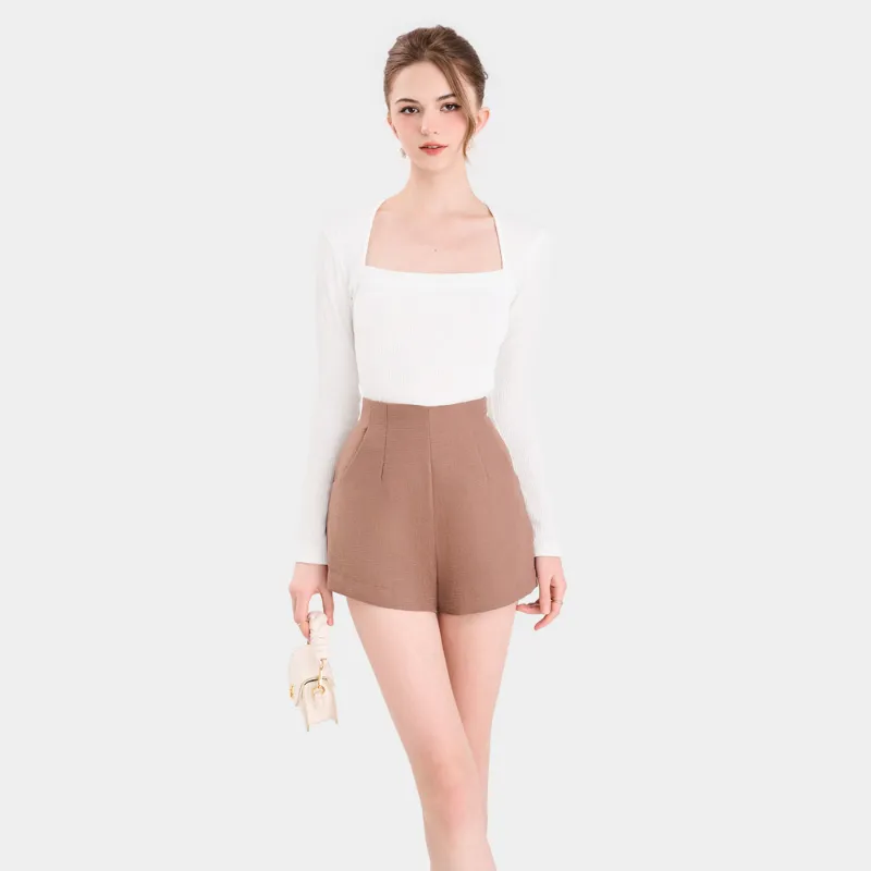Ảnh Quần Short MARC FASHION Linen Túi Xéo Nhấn Li Trước - CBST015424 2