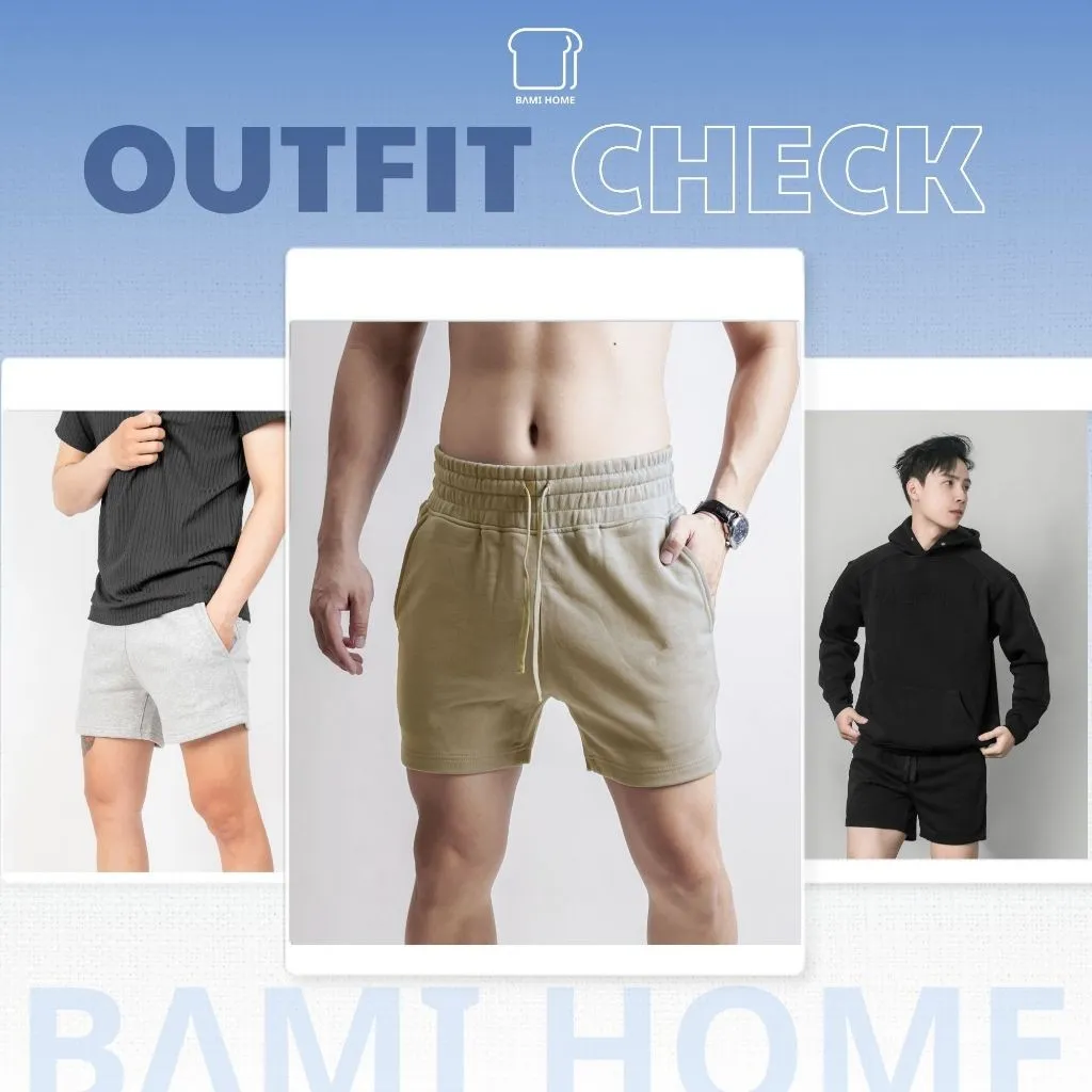 Ảnh Quần short nam BAMI HOME vải nỉ chân cua phong cách thể thao thoáng mát, không xù vải QN082 3