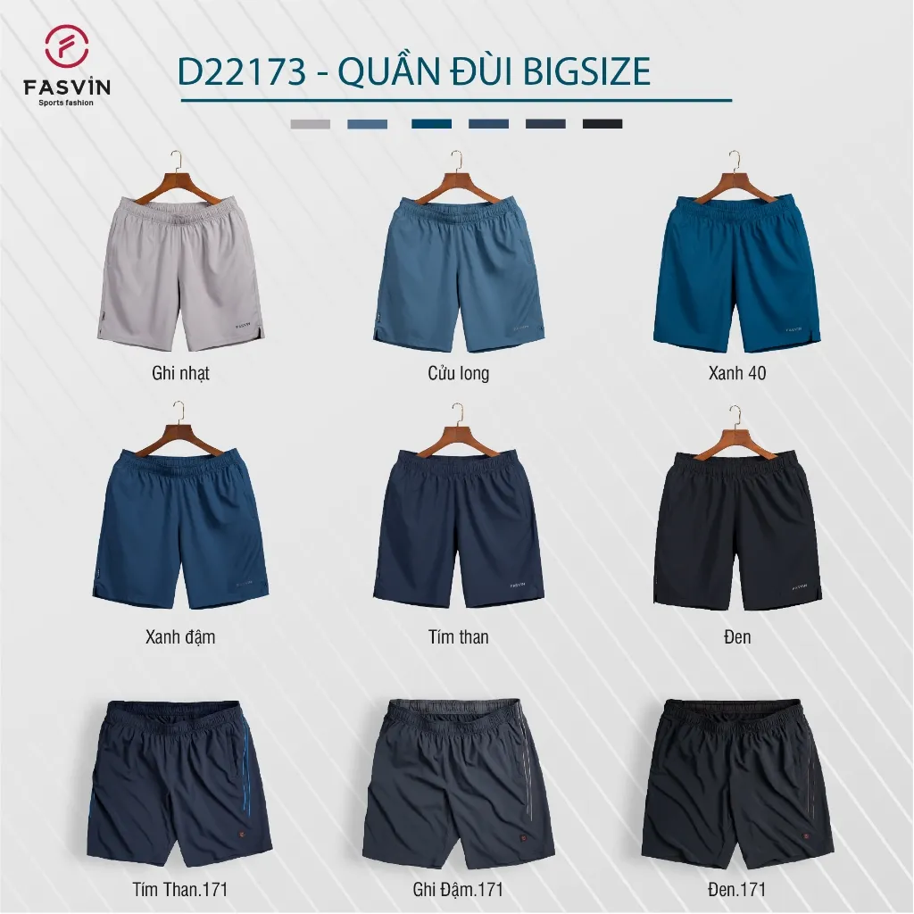 Ảnh Quần Short Nam BIG SIZE  FASVIN D173 Từ 80 Đến 120KG Vải Gió Chun Đẹp Hàng Nhà Máy Tiện Dụng 4