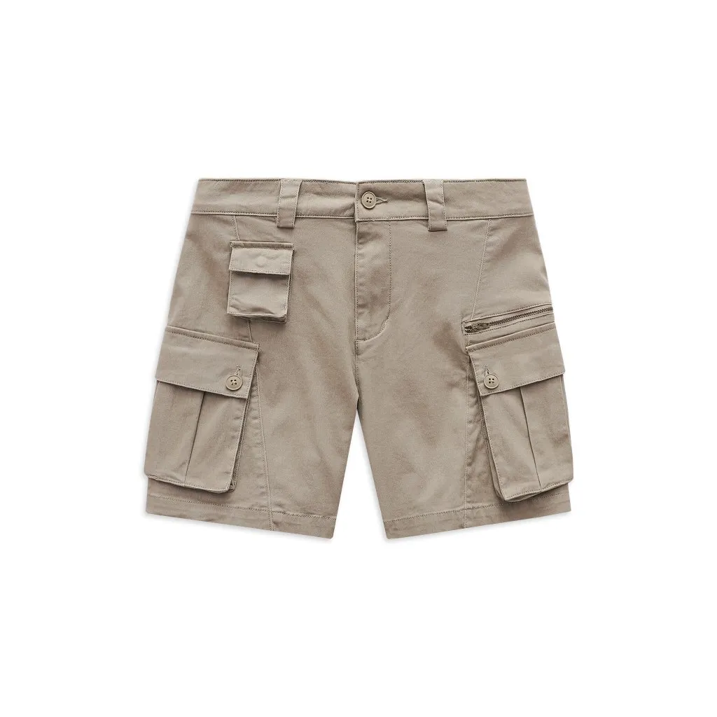 Ảnh Quần Short Nam Diagonal Cargo Neutral, Chất Vải Kaki Cotton, QS0076, SOMEHOW 1
