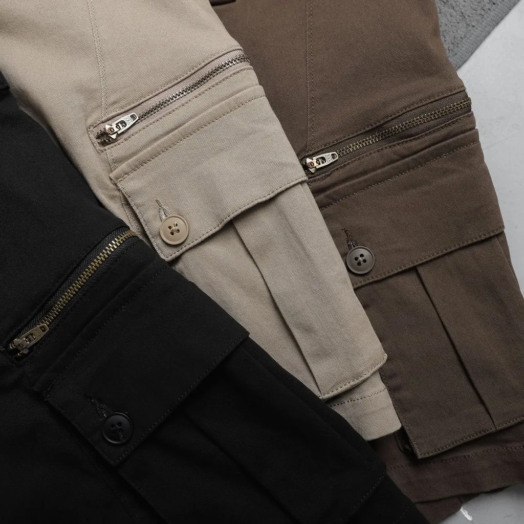 Ảnh Quần Short Nam Diagonal Cargo Neutral, Chất Vải Kaki Cotton, QS0076, SOMEHOW 4
