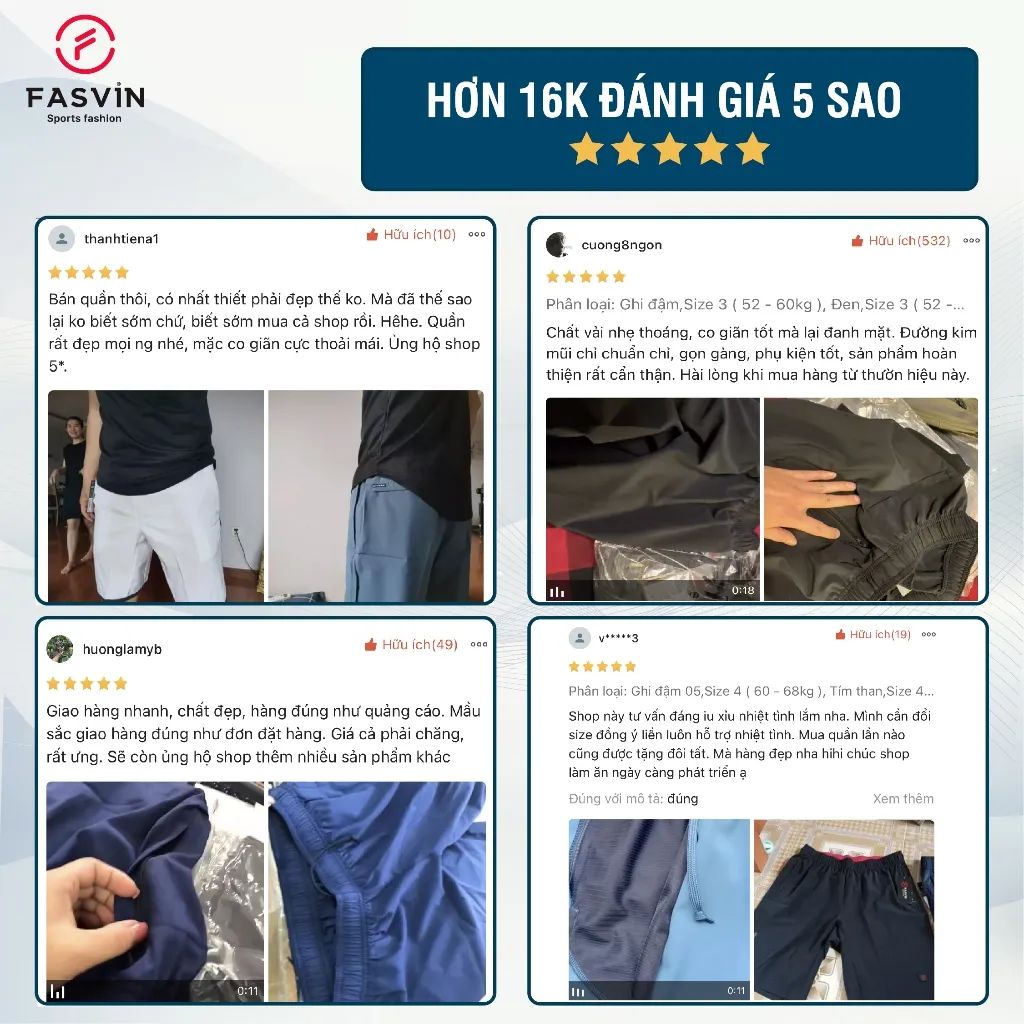 Ảnh Quần short nam FASVIN thể thao vải gió thoải mái chuẩn phom siêu nhẹ Q475.HN 4