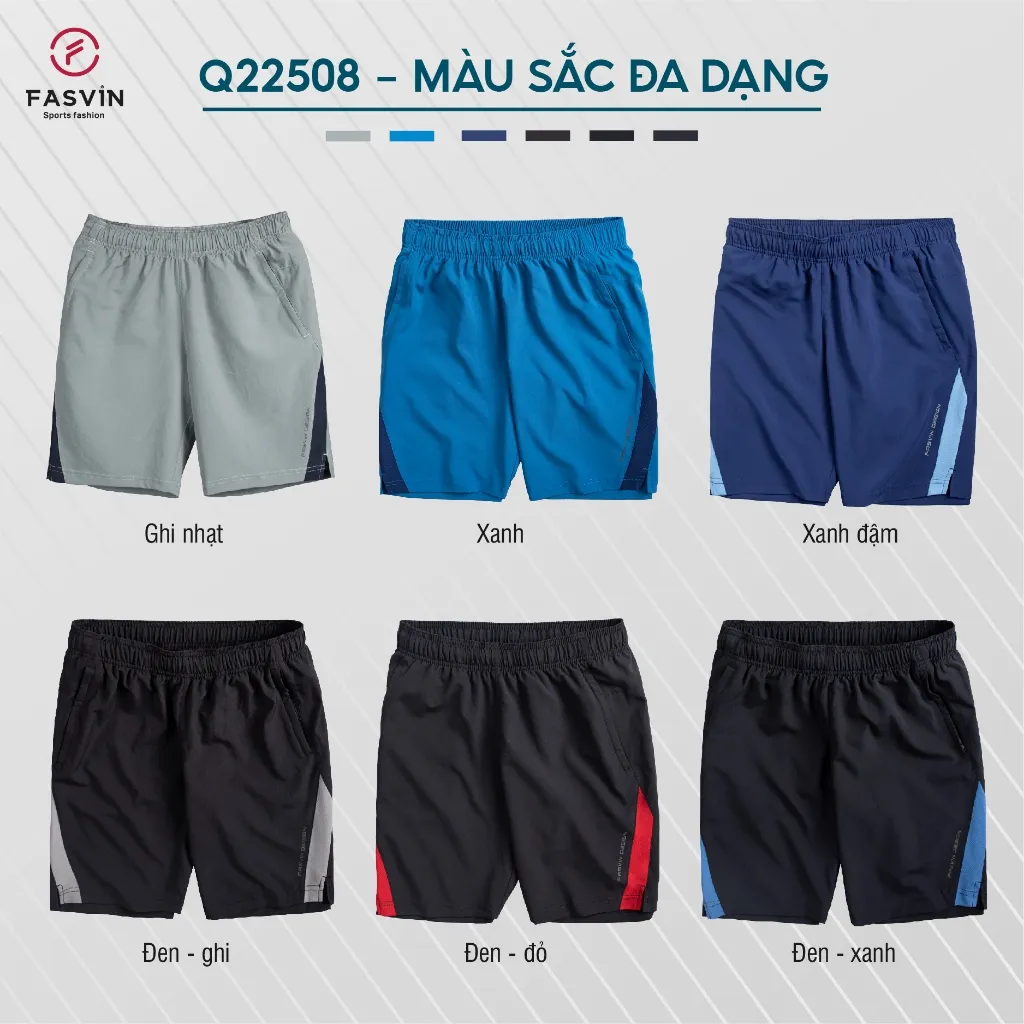 Ảnh Quần short nam FASVIN thể thao vải gió, thoải mái, chuẩn phom, siêu nhẹ Q22508.HN 4