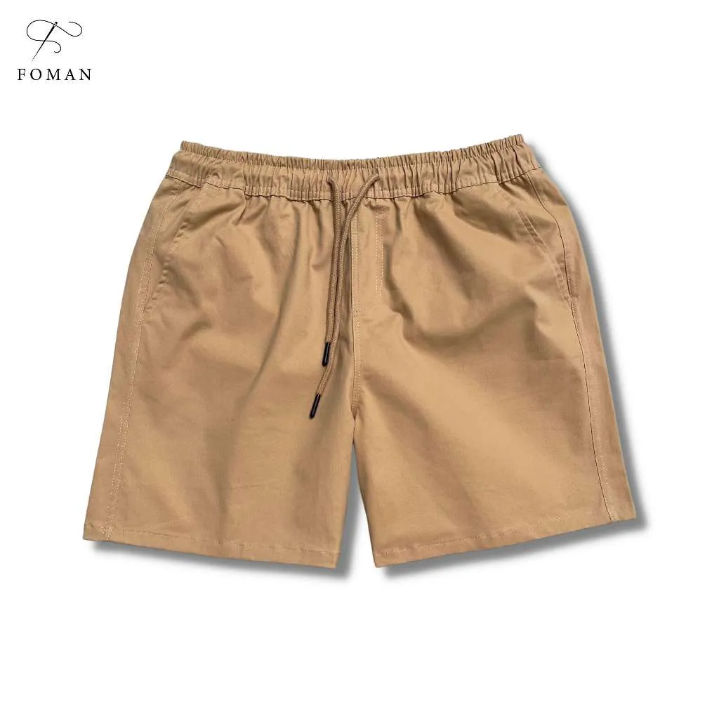 Ảnh Quần Short Nam FOMAN vải Kaki Nhung Cao cấp co giãn, form dáng trẻ trung, năng động, lịch lãm 2