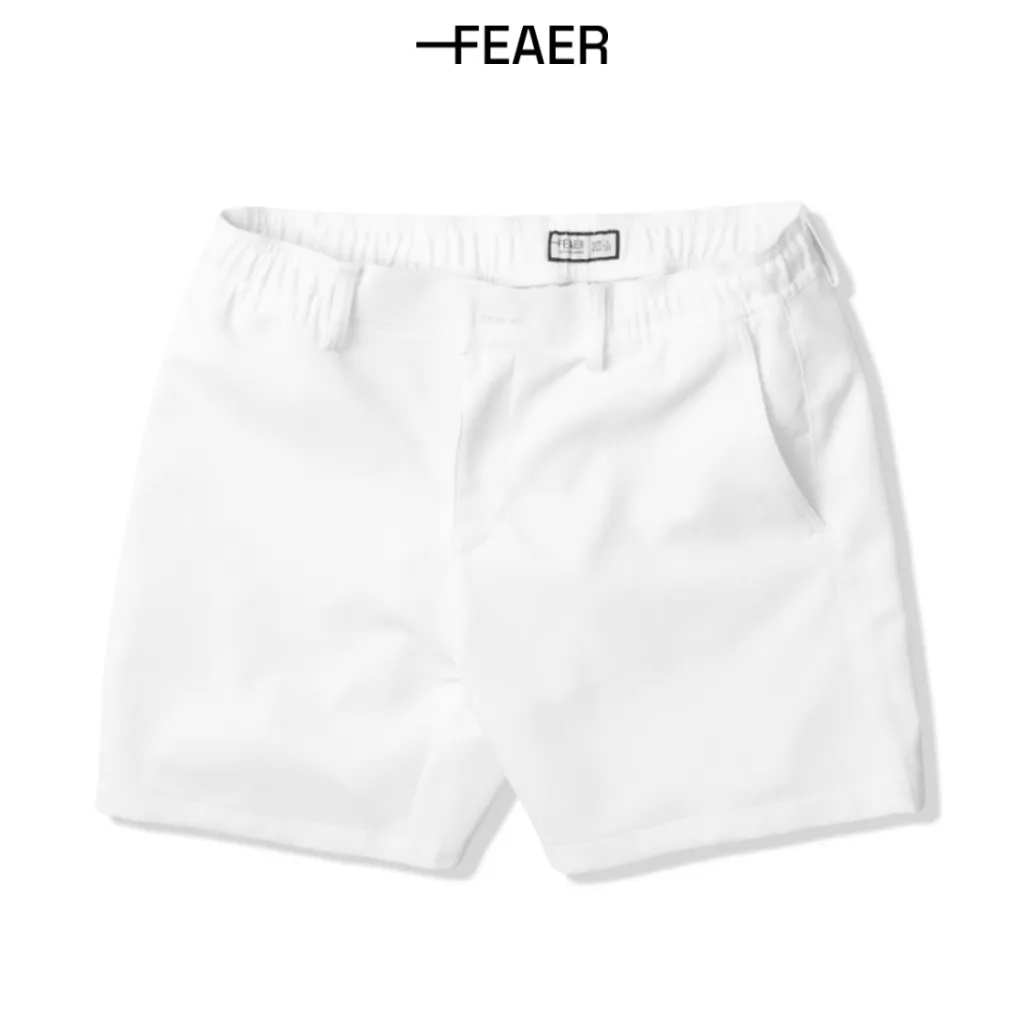 Ảnh Quần short nam Fundamental vải kaki cá sấu lục giác, dây rút ẩn, co giãn nhẹ, thấm hút tốt, form trên gối tôn dáng-FEAER 4