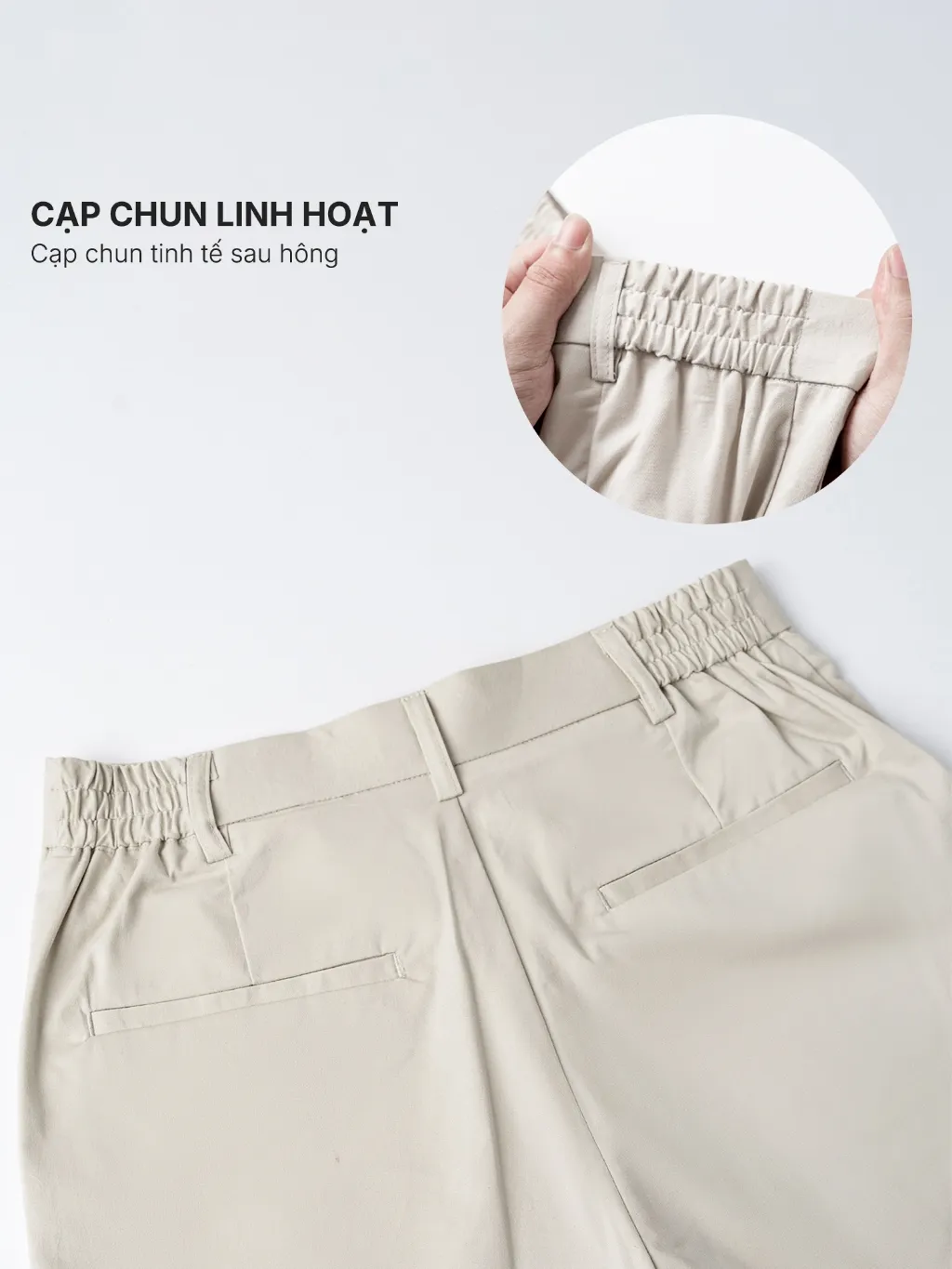 Ảnh Quần short nam JBAGY vải kaki cotton, ống lửng ngắn vải Kaki co giãn 2 chiều - JN2401 3