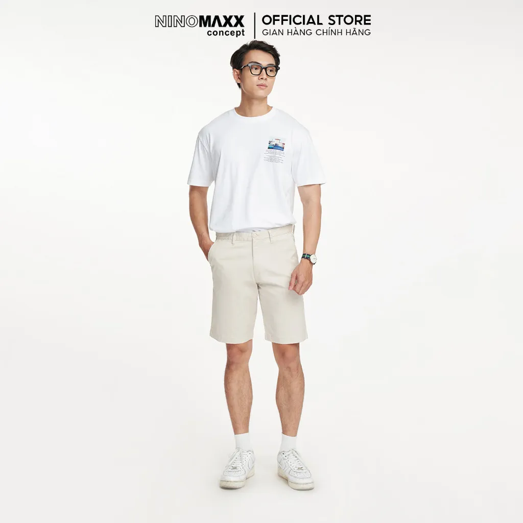 Ảnh Quần Short Nam Kaki Chất Cotton Chuẩn Form N&M Thương Hiệu NINOMAXX 2202013 4