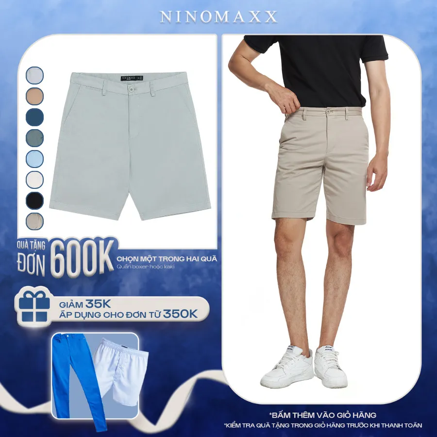 Ảnh Quần Short Nam Kaki Chuẩn Form  N&M Thương Hiệu NINOMAXX 2304005 1