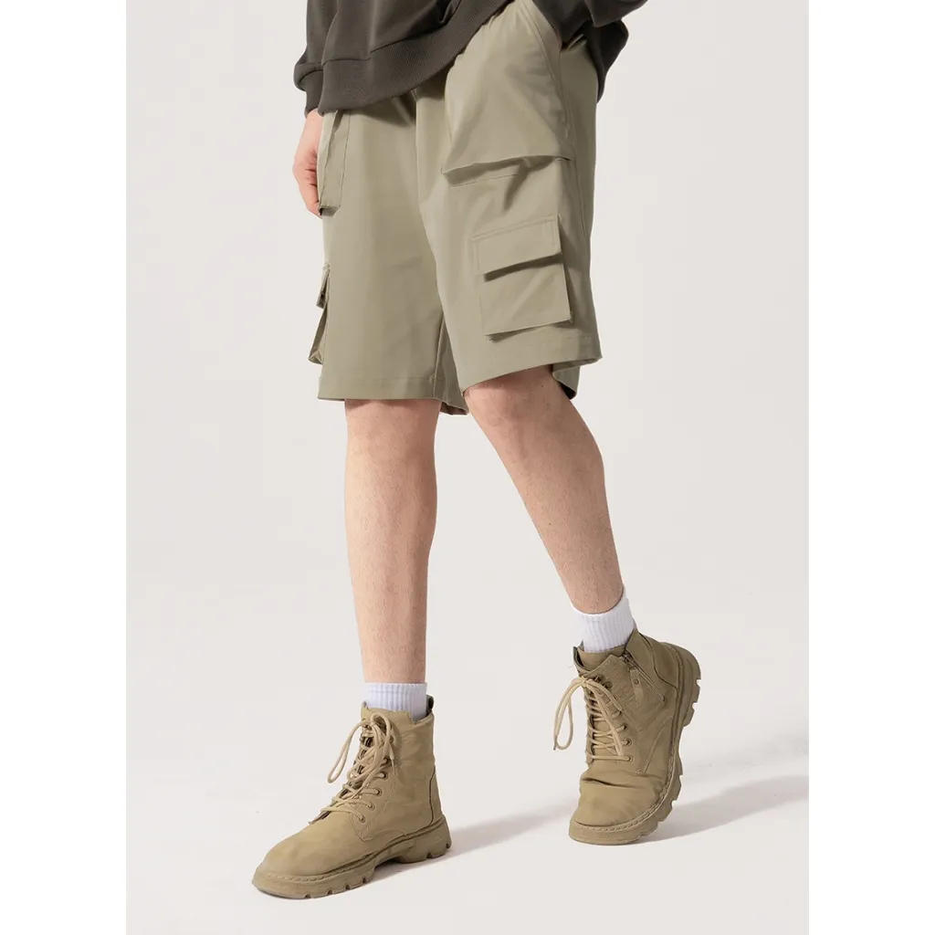 Ảnh Quần Short Nam Lưng Thun Form Rộng Đơn Giản Thời Trang Thương Hiệu Y2010 No Style M91 Vol 24 23566 |YaMe| 1