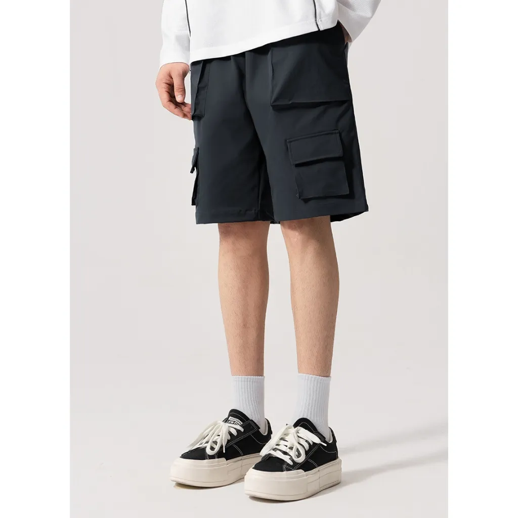 Ảnh Quần Short Nam Lưng Thun Form Rộng Đơn Giản Thời Trang Thương Hiệu Y2010 No Style M91 Vol 24 23566 |YaMe| 3