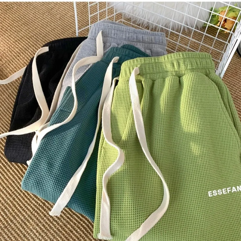 Ảnh Quần Short Nam Nữ Thêu ESSEFANST NAD Unisex Chất Cotton Tổ Ong - Quần Đùi Unisex Thể Thao Mặc Thoáng Mát QĐ 4 3
