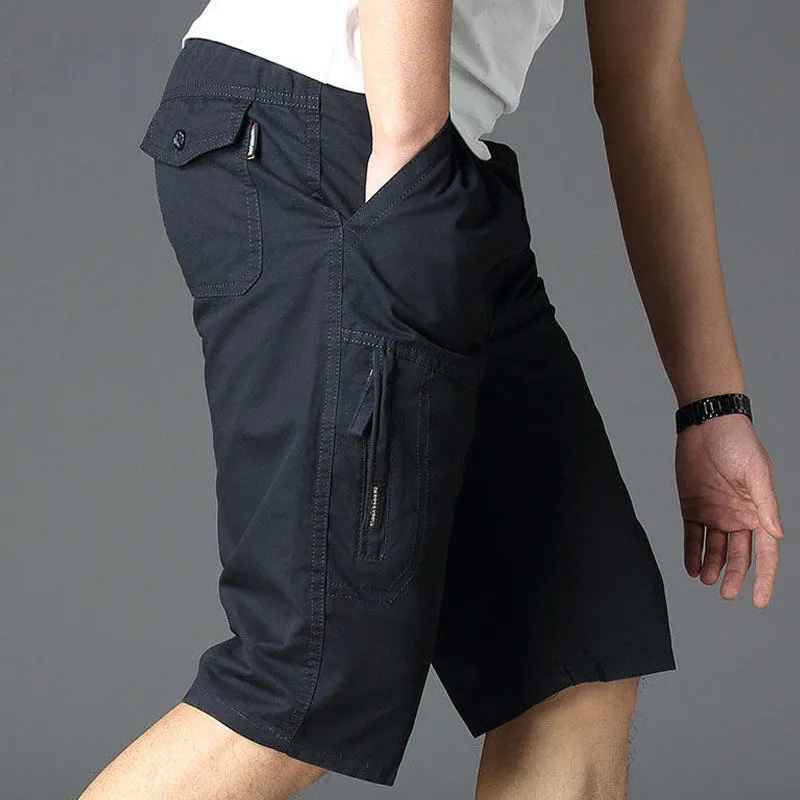 Ảnh Quần Short Nam Quần Short Rời Plus Size Bố Mặc Ngoài Mùa Hè Cotton Thường Ngày Cướp Biển Quần Short Thứ Năm L-6XL BEFOYI ZXH085 2