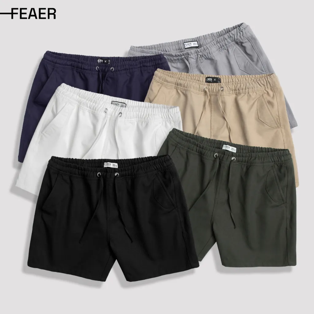 Ảnh Quần Short Nam vải KAKI CANVAS lưng chun, dây rút dễ dàng điều chỉnh, cao cấp, nam tính, trẻ trung, năng động - FEAER 2