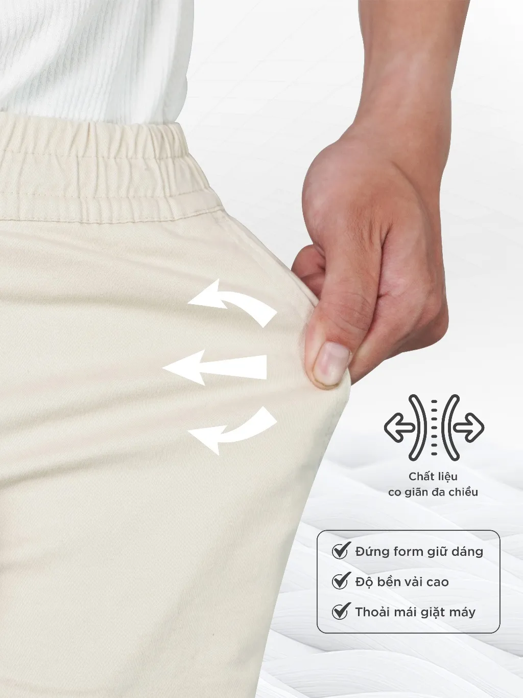 Ảnh Quần Short nam vải Kaki nhung cao cấp, trẻ trung, lịch lãm, chuẩn form - HUSSIO 3