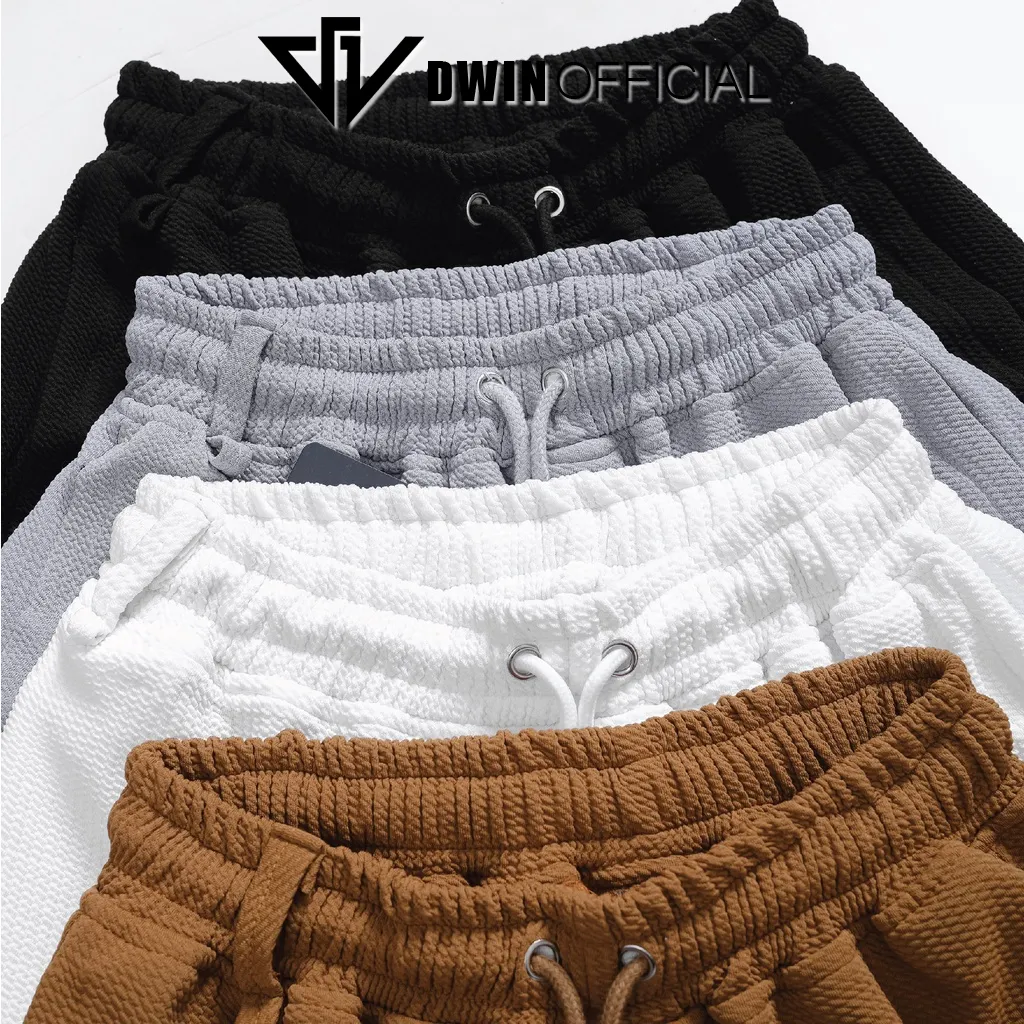 Ảnh Quần short nam xốp tổ ong Dwin thể thao basic nam nữ oversize phong cách đường phố Hàn Quốc Ulzzang 2